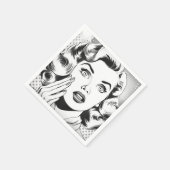 Retro-Pop-Art-Thema/Design Serviette (Ecke)