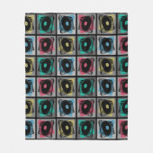 Retro Pop Art Turntable Fleecedecke (Vorderseite)