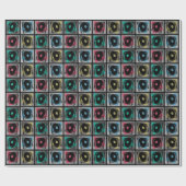 Retro Pop Art Turntable Geschenkpapier (Flach)