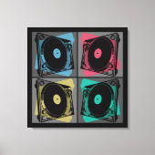 Retro Pop Art Turntable Leinwanddruck (Vorderseite)