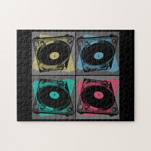 Retro Pop Art Turntable Puzzle (Horizontal)