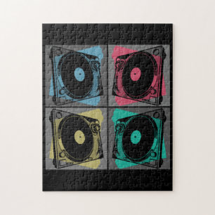 Retro Pop Art Turntable Puzzle