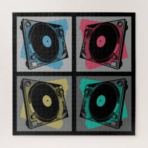Retro Pop Art Turntable Puzzle
