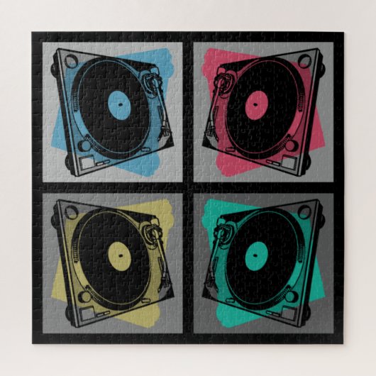 Retro Pop Art Turntable Puzzle (Vertikal)