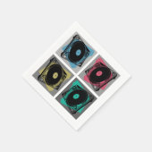 Retro Pop Art Turntable Serviette (Ecke)