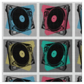Retro Pop Art Turntable Stoff (Nahaufnahme)