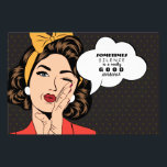 Retro Pop Art Woman Motivierend Sprechblase Fotodruck<br><div class="desc">Retro Pop Art Woman Motivierend Speech Bubble Message Foto</div>