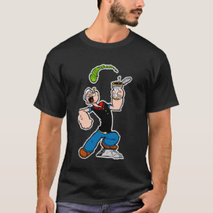 Retro-Pop-Auge-Cartoon isst Spinat Stark T-Shirt