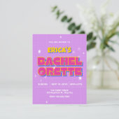 Retro Pop Bachelorette Einladung (Stehend Vorderseite)