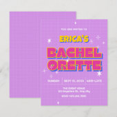 Retro Pop Bachelorette Einladung (Vorne/Hinten)