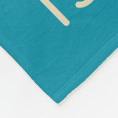 Retro Pop Blume Muster Türkisch Personalisiert Fleecedecke (Ecke)