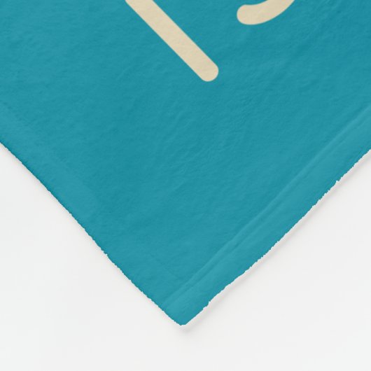 Retro Pop Blume Muster Türkisch Personalisiert Fleecedecke (Ecke)