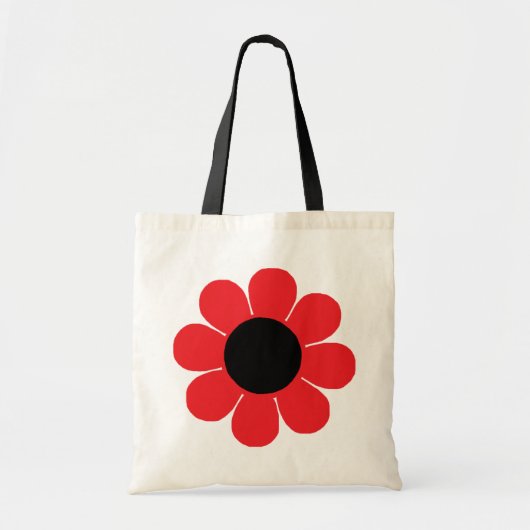 Retro Pop Blume Power Tragetasche (Vorne)