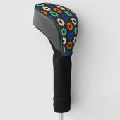 Retro-Pop-Blumenmuster Damen Golf Driver Headcover (angewinkelt)