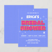 Retro-Pop-Brautparty Einladung (Vorne/Hinten)