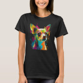 Retro Pop Chihuahua Breed Art T-Shirt (Vorderseite)