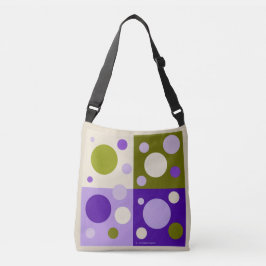 RETRO POP CIRCLE TOTE BAG. TRAGETASCHEN MIT LANGEN TRÄGERN