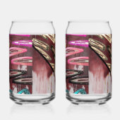 Retro Pop Collage Art Drinkware Set Dosenglas (Rechts)