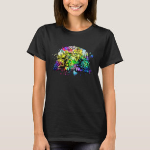 Retro Pop Eastern Box Turtle Gamer mit Kopfhörer T-Shirt