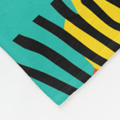 Retro Pop Farbenfrohe Abstrakte Kunst Fleecedecke (Ecke)