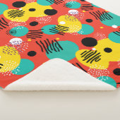 Retro Pop Farbenfrohe Abstrakte Kunst Sherpadecke (3/4)