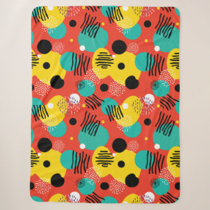 Retro-Pop-Farbige Abstrakte Kunst Sherpadecke