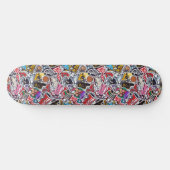 Retro Pop Farbiges Skateboarddesign Skateboard (Horizontal)