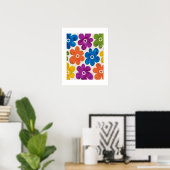 Retro Pop floraler Art Poster (Heimbüro)