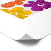 Retro Pop floraler Art Poster (Ecke)