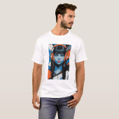 Retro Pop Girl mit Kopfhörer - Vibranly Street Ar T-Shirt (Vorne ganz)