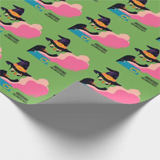 Retro-Pop Halloween Vintages KostümParty Geschenkpapier (Ecke)