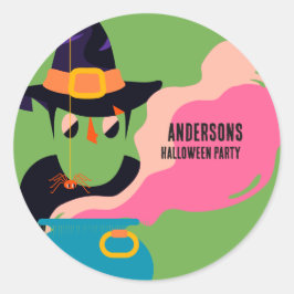 Retro-Pop Halloween Vintages KostümParty Runder Aufkleber