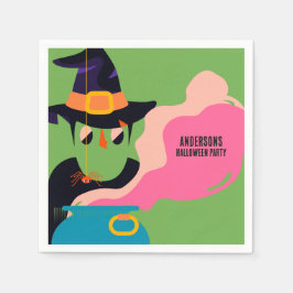 Retro-Pop Halloween Vintages KostümParty Serviette