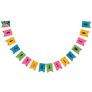 Retro-Pop Halloween Vintages KostümParty Wimpelkette