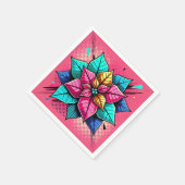 Retro-Pop in lebendiger Farbenpracht Serviette (Ecke)