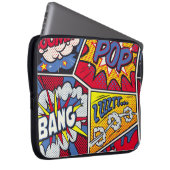 Retro Pop Kunst, Comic Schreien Muster. Laptopschutzhülle (Vorne Rechts)