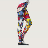 Retro Pop Kunst, Comic Schreien Muster. Leggings (Rechts)