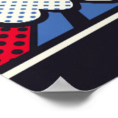 Retro Pop Kunst, Comic Schreien Muster. Poster (Ecke)