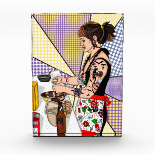 Retro Pop Kunst, Dichtung und Musik Fotoblock