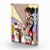 Retro Pop Kunst, Dichtung und Musik Fotoblock (Rechts)