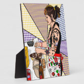 Retro Pop Kunst, Dichtung und Musik Fotoplatte (Seite)