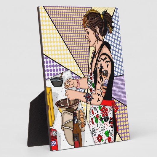 Retro Pop Kunst, Dichtung und Musik Fotoplatte (Seite)