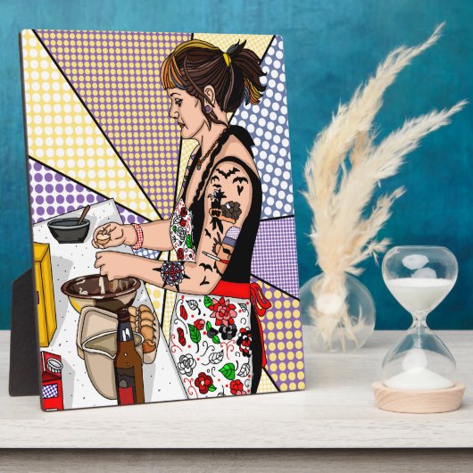 Retro Pop Kunst, Dichtung und Musik Fotoplatte (Seite)