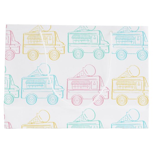 Retro Pop Kunst, Dichtung und Musik Große Geschenktüte (Rückseite)