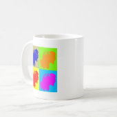 Retro Pop Kunst, Dichtung und Musik Kaffeetasse (Vorderseite Links)