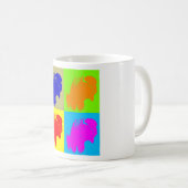 Retro Pop Kunst, Dichtung und Musik Kaffeetasse (VorderseiteRechts)