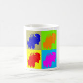 Retro Pop Kunst, Dichtung und Musik Kaffeetasse (Mittel)
