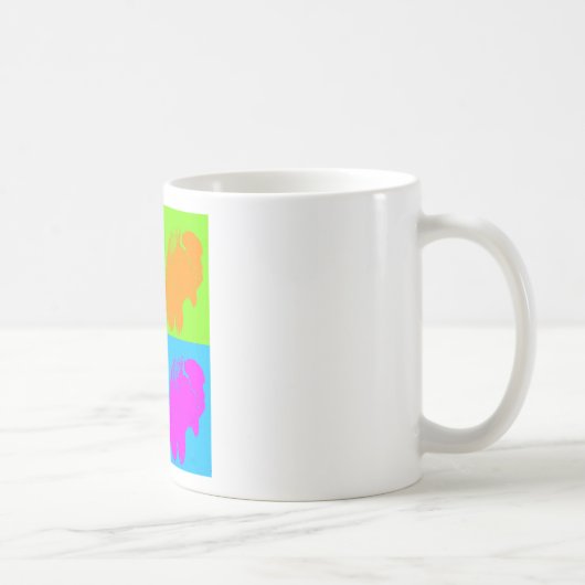 Retro Pop Kunst, Dichtung und Musik Kaffeetasse (Rechts)