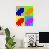 Retro Pop Kunst, Dichtung und Musik Poster (Heimbüro)