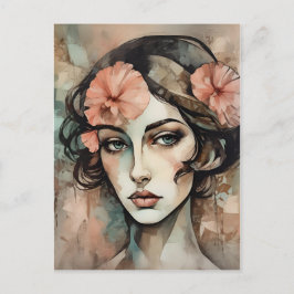 Retro Pop Kunst, Dichtung und Musik Postkarte